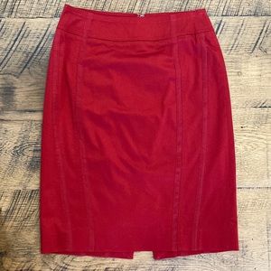 White House Black Market Red Pencil Skirt, size 0